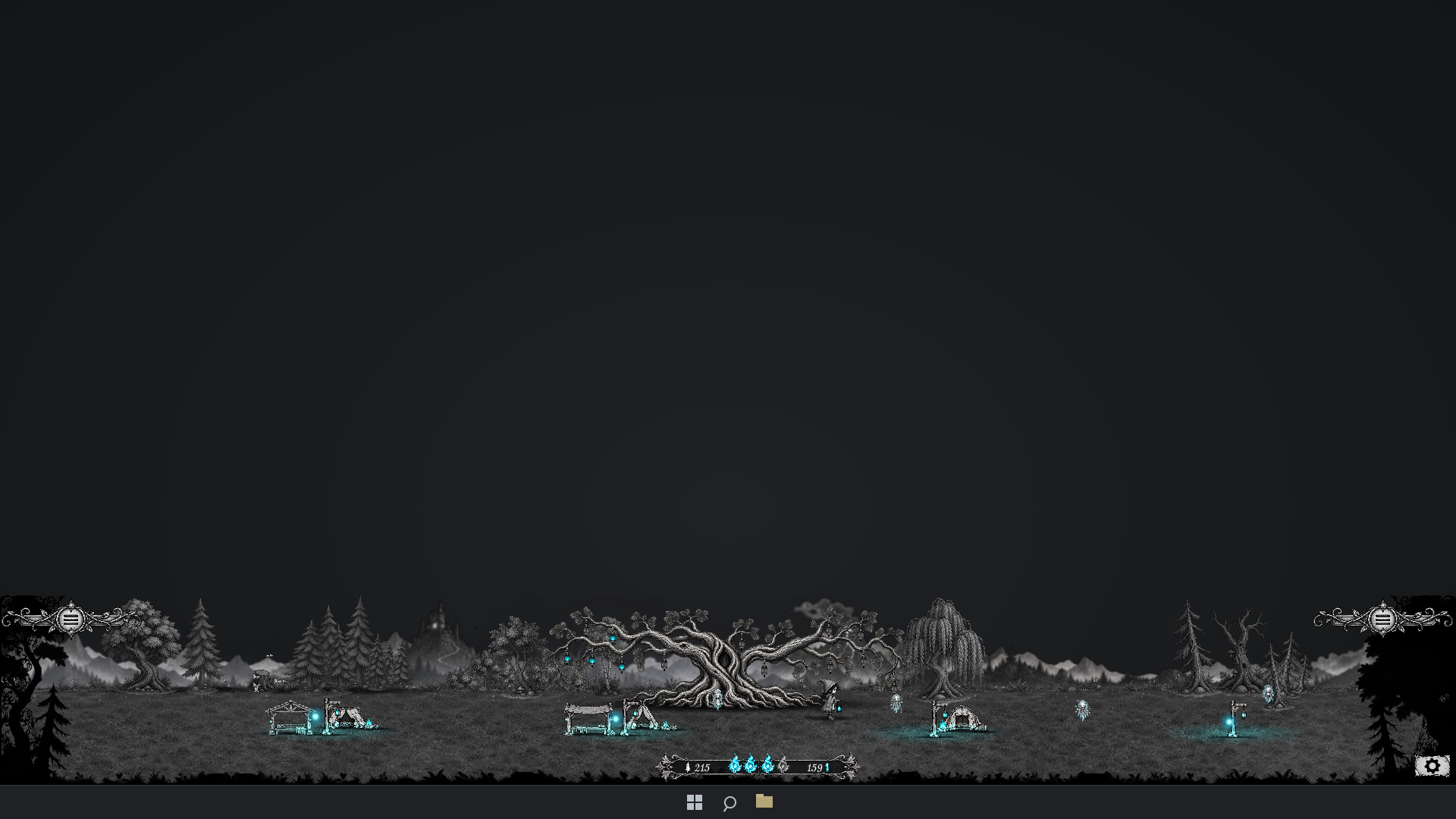 The in-game music player with playlist, playback buttons and volume control